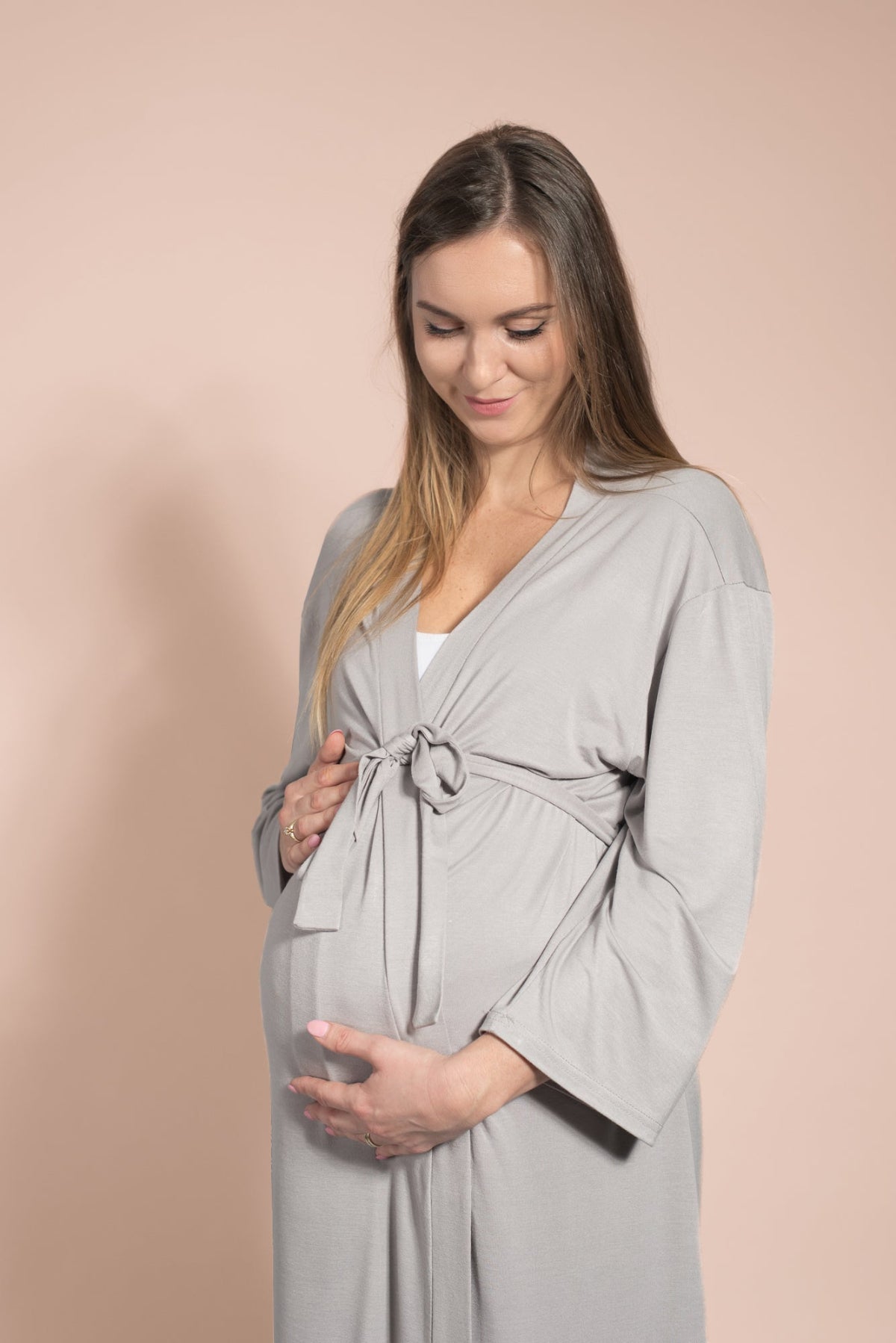 Župan pro maminky Silver Grey